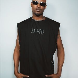 Men's Black Sleeveless Tank Top